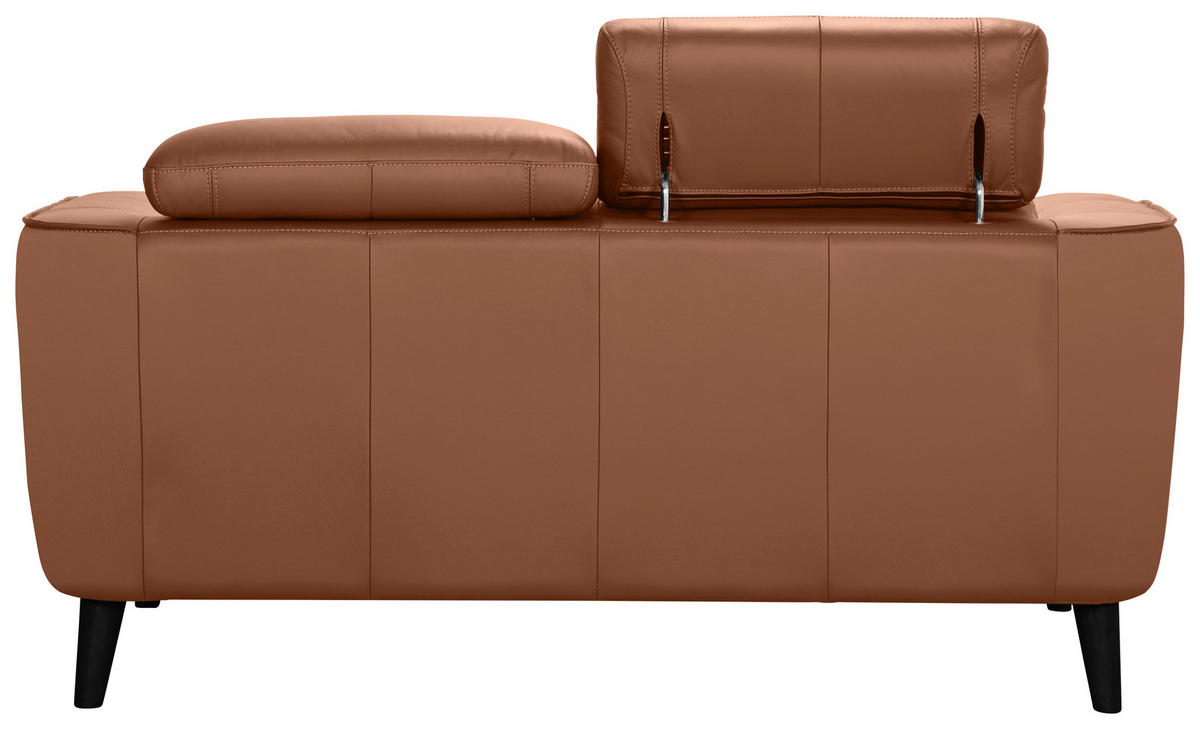 2-SITZER-SOFA Cognac Echtleder  - Cognac, KONVENTIONELL, Leder/Holz (164/92,5/96,5cm) - MID.YOU