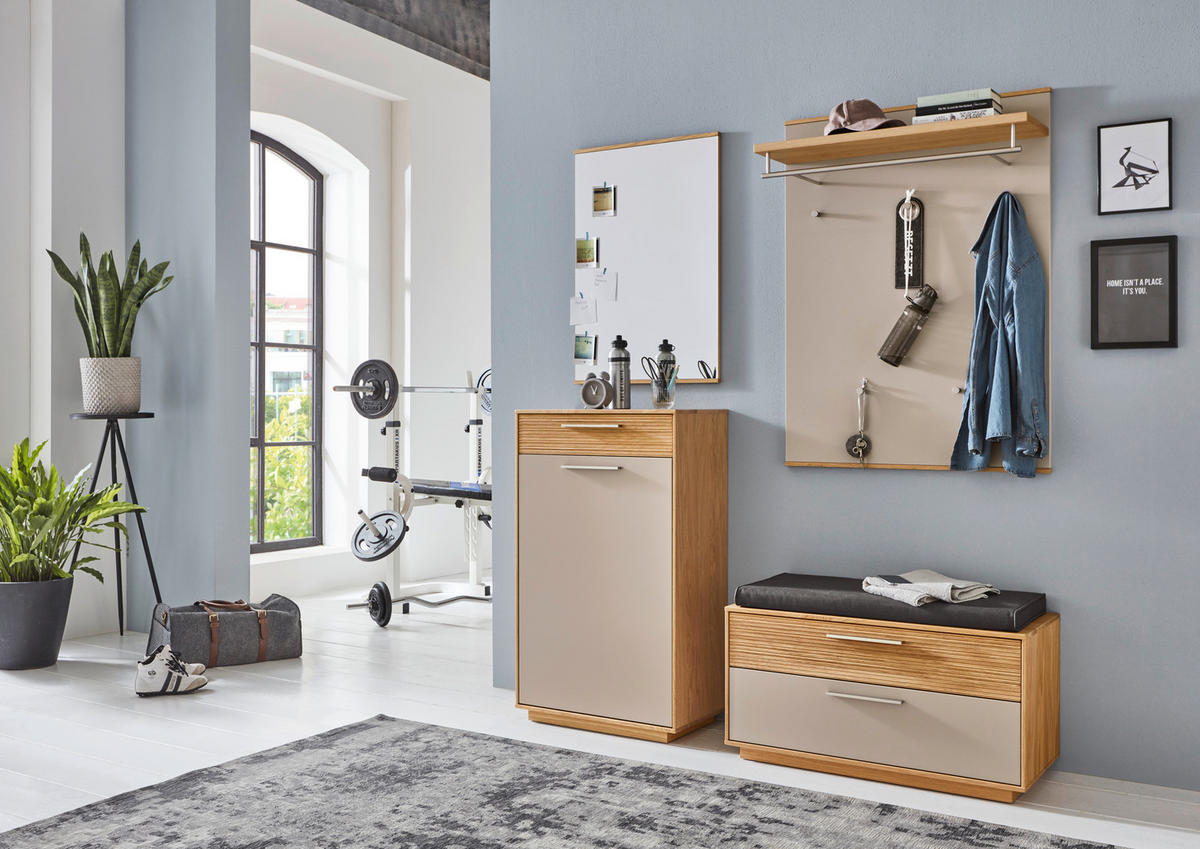 GARDEROBE 5-teilig  in 160/195/40 cm  - Taupe/Eichefarben, Design, Holz/Holzwerkstoff (160/195/40cm) - Novel