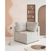 SOFAELEMENT  in Taupe, Beige  - Taupe/Beige, Design, Kunststoff/Textil (91/94/91cm) - MID.YOU