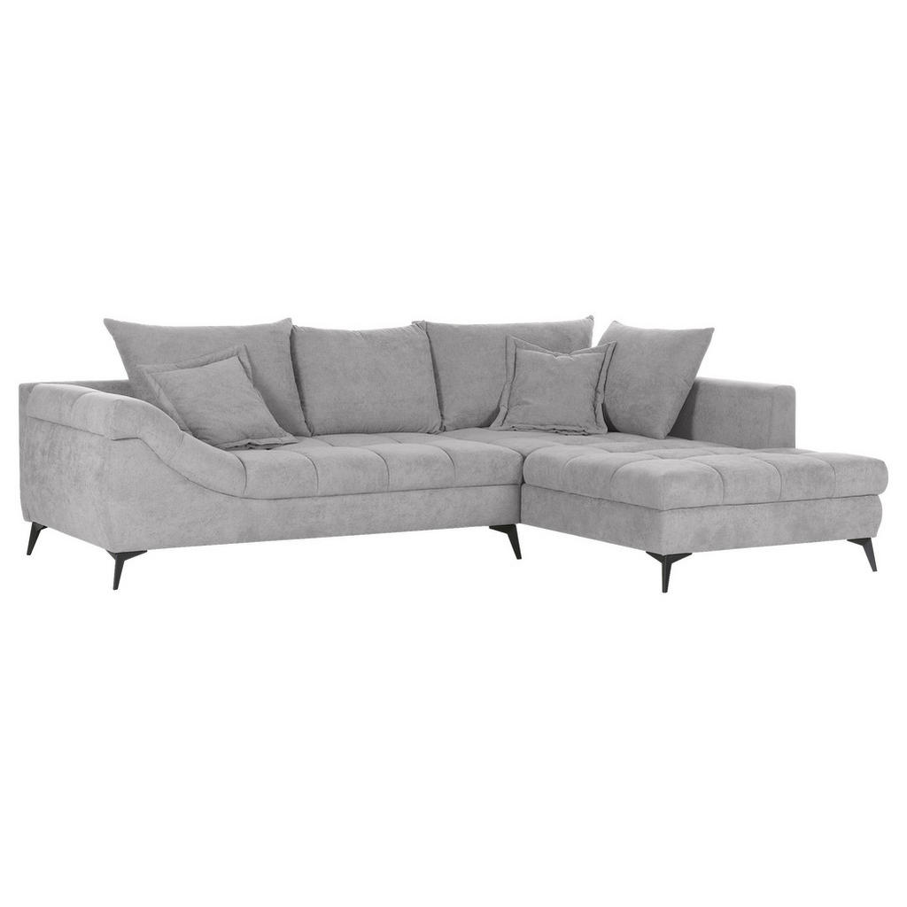 Thumbnail - Stylife Ecksofa, Hellgrau, Textil, 3-4-Sitzer, Füllung: Schaumstoffflocken,Schaumstoff, Ottomane rechts, L-Form, 307x224...