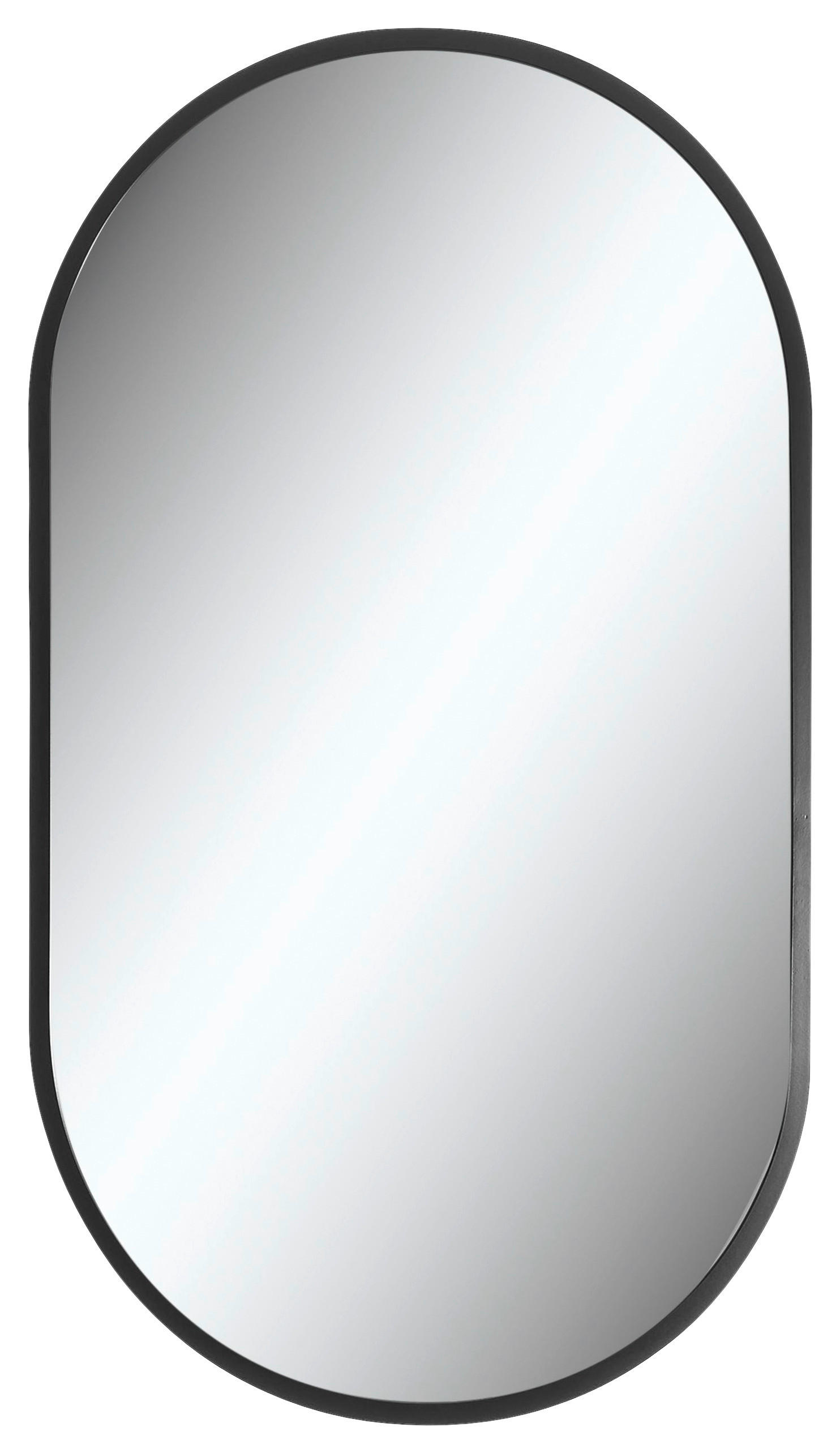 BADRUMSSPEGEL 50/90/5 cm  - svart, Klassisk, metall/glas (50/90/5cm) - Linea Natura