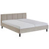 POLSTERBETT 180/200 cm  in Beige  - Beige/Schwarz, Basics, Holz/Textil (180/200cm) - Boxxx