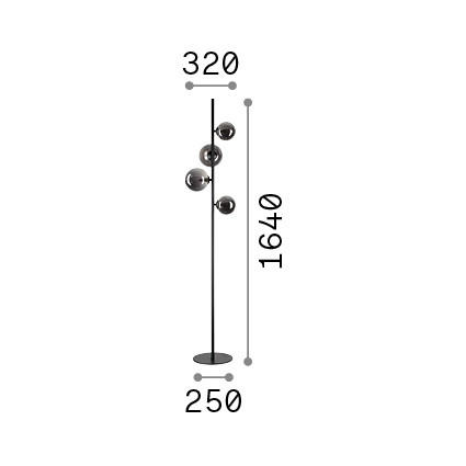 STEHLEUCHTE    - Messingfarben/Weiß, Design, Glas/Metall (32/164/29,5cm) - Ideal Lux