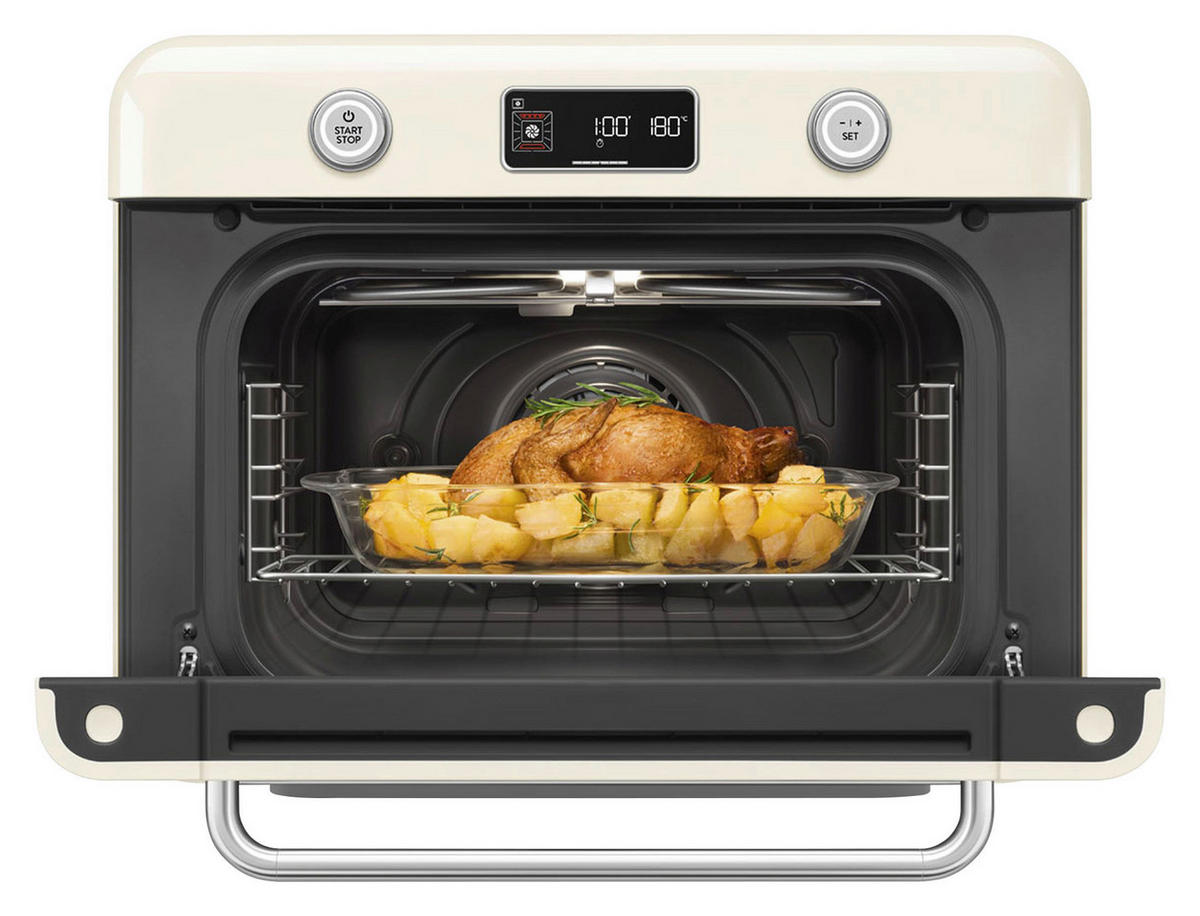 MINIBACKOFEN 50´s Style  - Creme, Basics, Metall (50/40/51cm) - SMEG