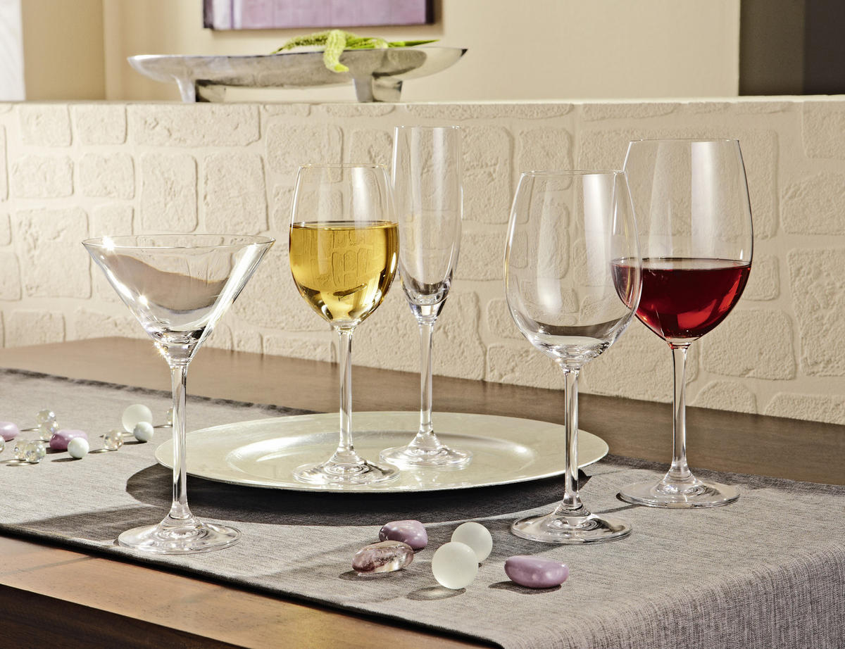 GLÄSERSET 6-teilig  - Klar, KONVENTIONELL, Glas (7,7/22,2cm) - Leonardo