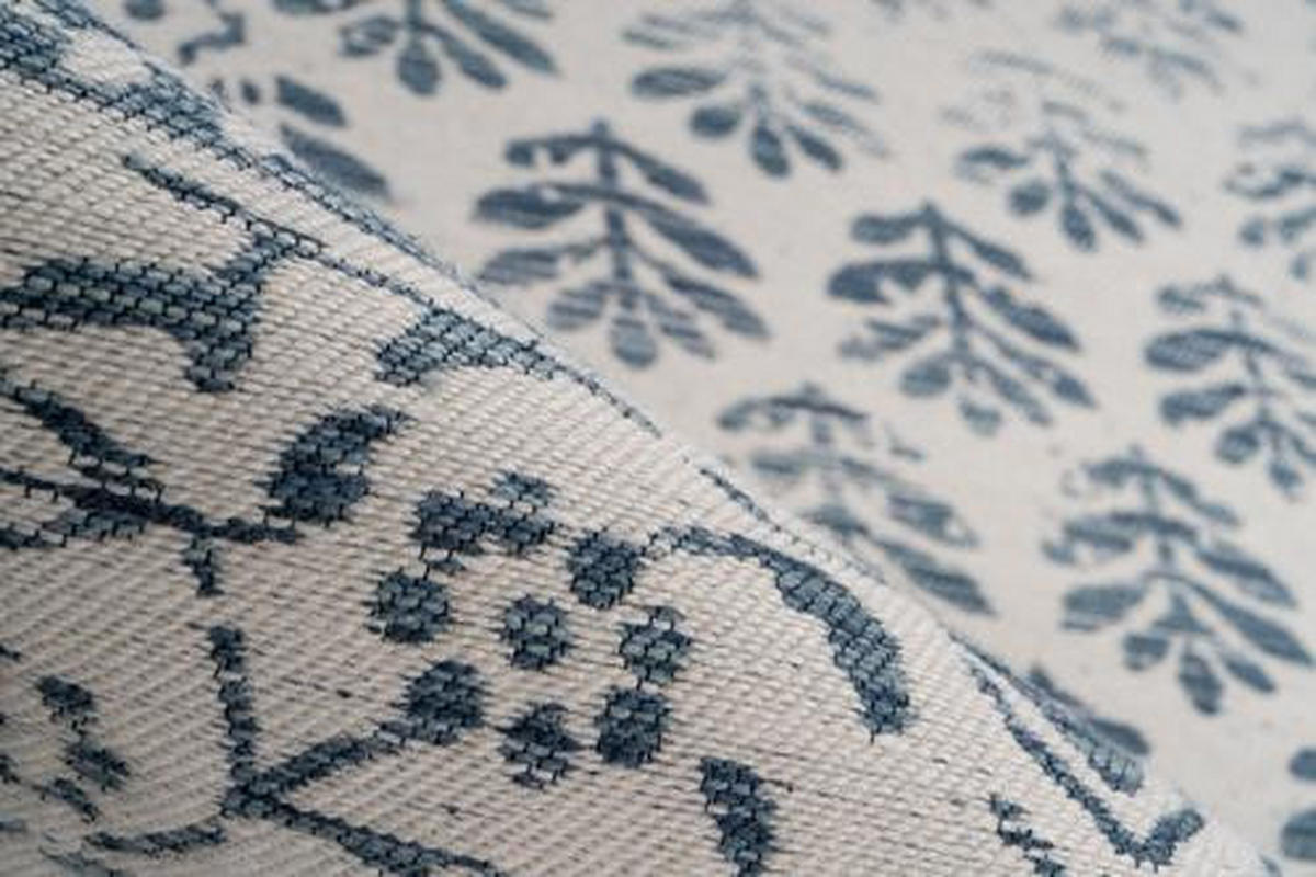 VONKAJŠÍ KOBEREC, 80/150 cm, krémová, tmavomodrá - krémová/tmavomodrá, Lifestyle, textil/plast (80/150cm)