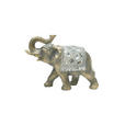 DEKOELEFANT - Silberfarben/Braun, LIFESTYLE, Kunststoff (18/8/14cm) - Ambia Home