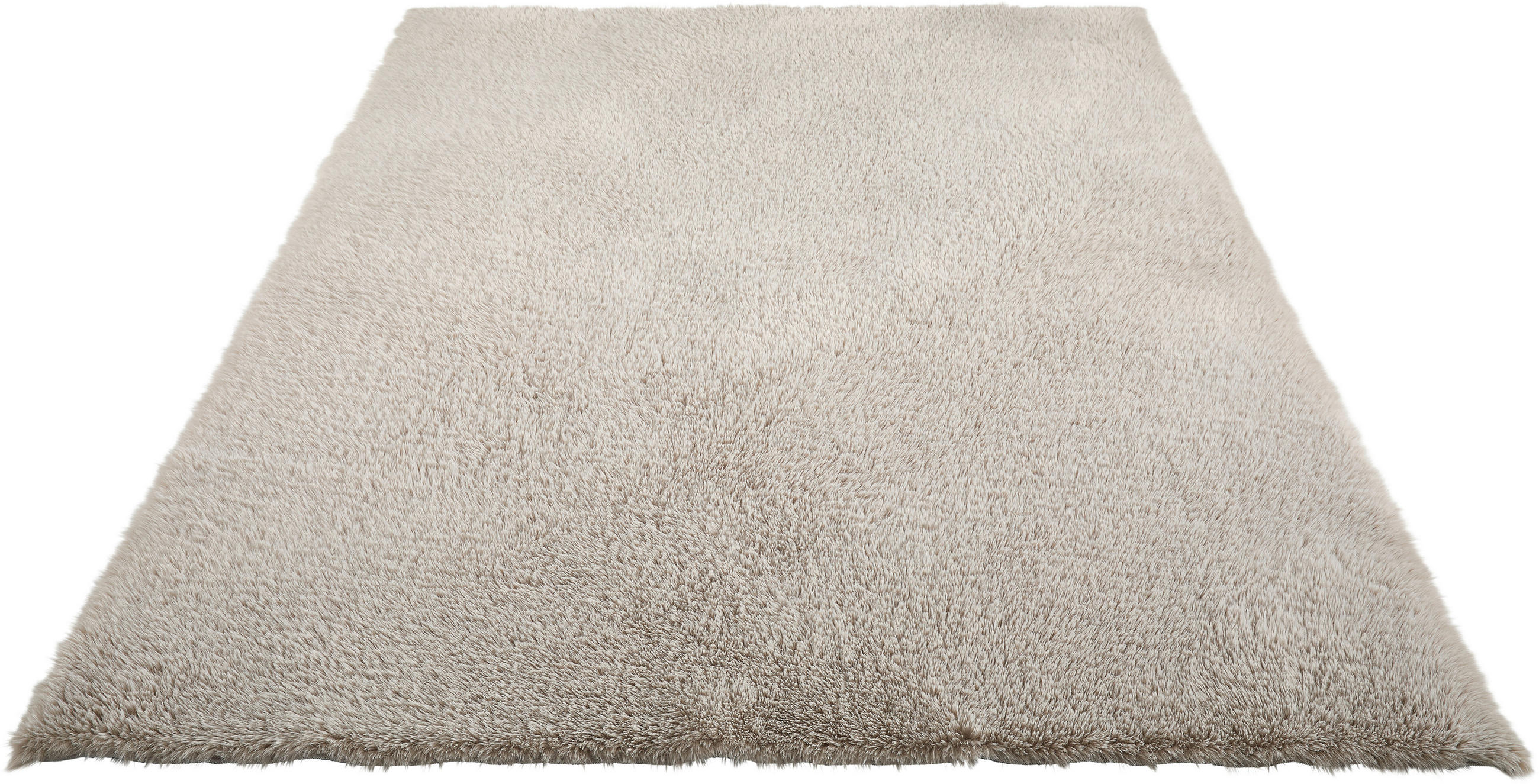 Thumbnail - Boxxx Hochflorteppich, Beige, Textil, Uni, rechteckig, 130x190 cm, ISO 9001, pflegeleicht, leicht zusammenrollbar, Teppi...