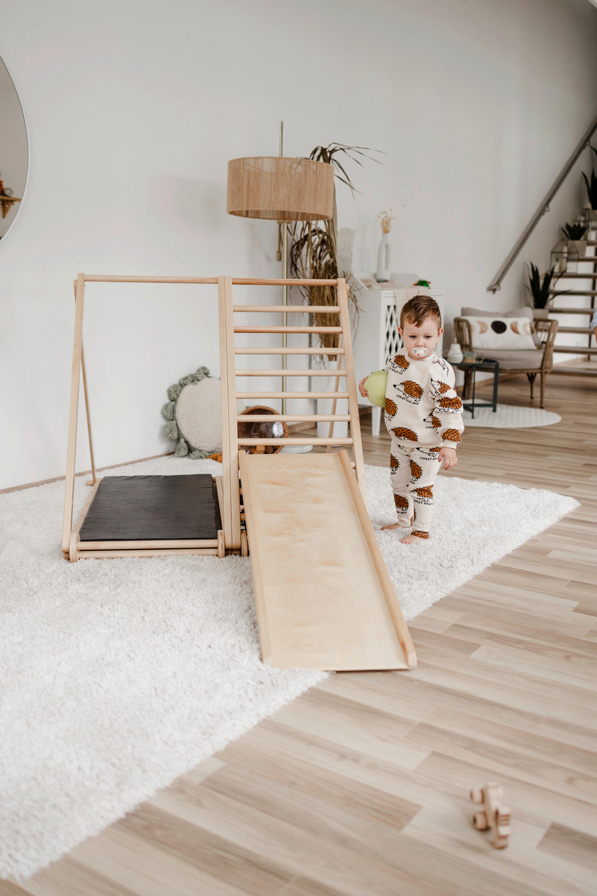 KLETTERGERÜST  - Birkefarben/Schwarz, Basics, Holz (105/110/100cm)