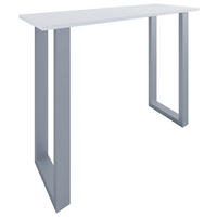 BARBORD i metall, trämaterial  140/102/50 cm  - vit/silver, Klassisk, metall/trämaterial (140/102/50cm)