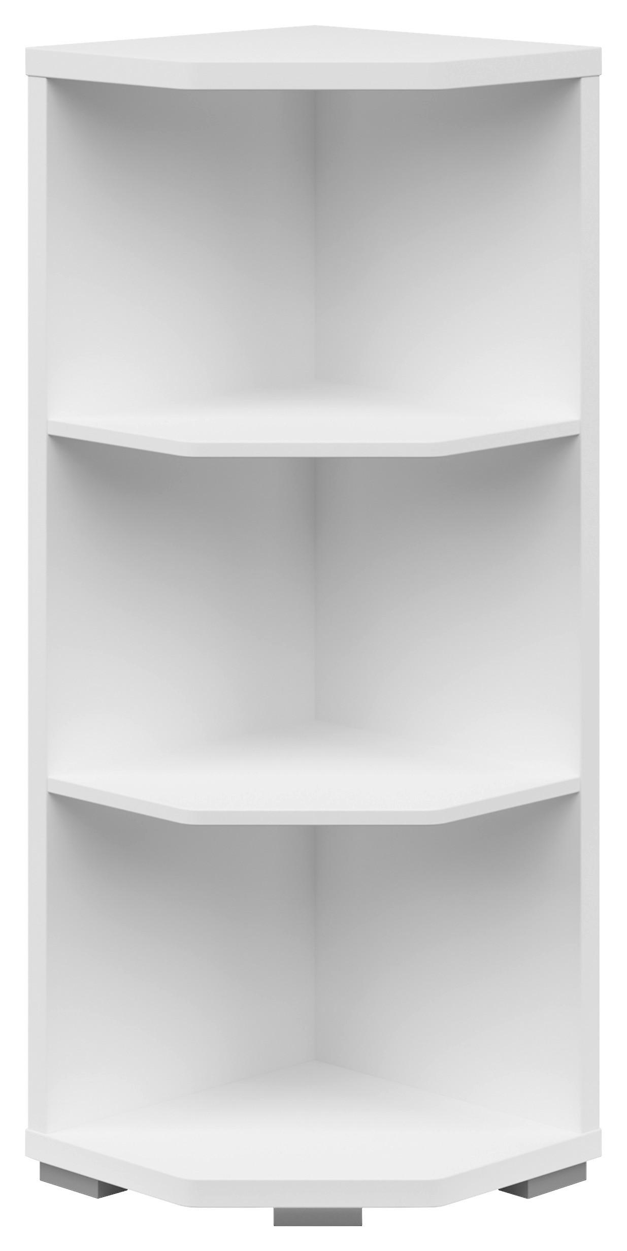 AKTENREGAL Weiß  - Silberfarben/Weiß, KONVENTIONELL, Holzwerkstoff/Kunststoff (39,5/107,2/39,5cm) - Voleo