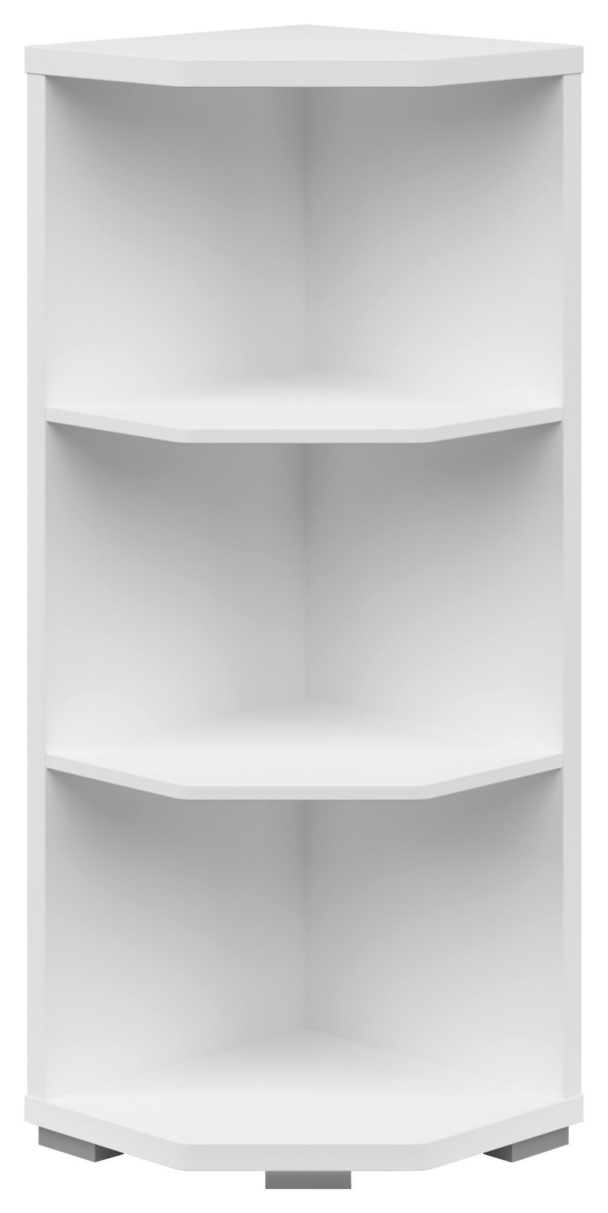 AKTENREGAL 39,5/107,2/39,5 cm  - Weiss/Silberfarben, Konventionell, Holzwerkstoff/Kunststoff (39,5/107,2/39,5cm) - Voleo