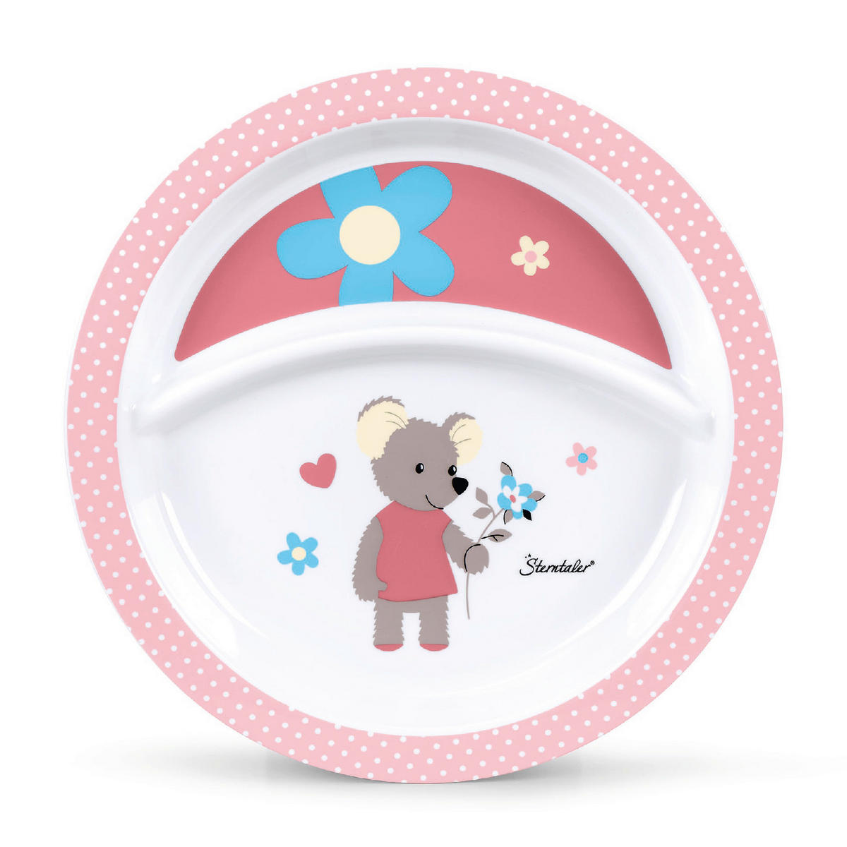 SET ZA BLAGOVANJE  Maus Mabel  - prljavo ružičasta, Basics, plastika (23,5/25/10cm) - Sterntaler