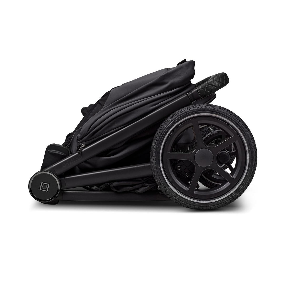 KINDERWAGENSET  GIO FOLD SET AIR  onyx  - Schwarz, Basics, Textil/Metall (120/58/92cm) - Moon Edition