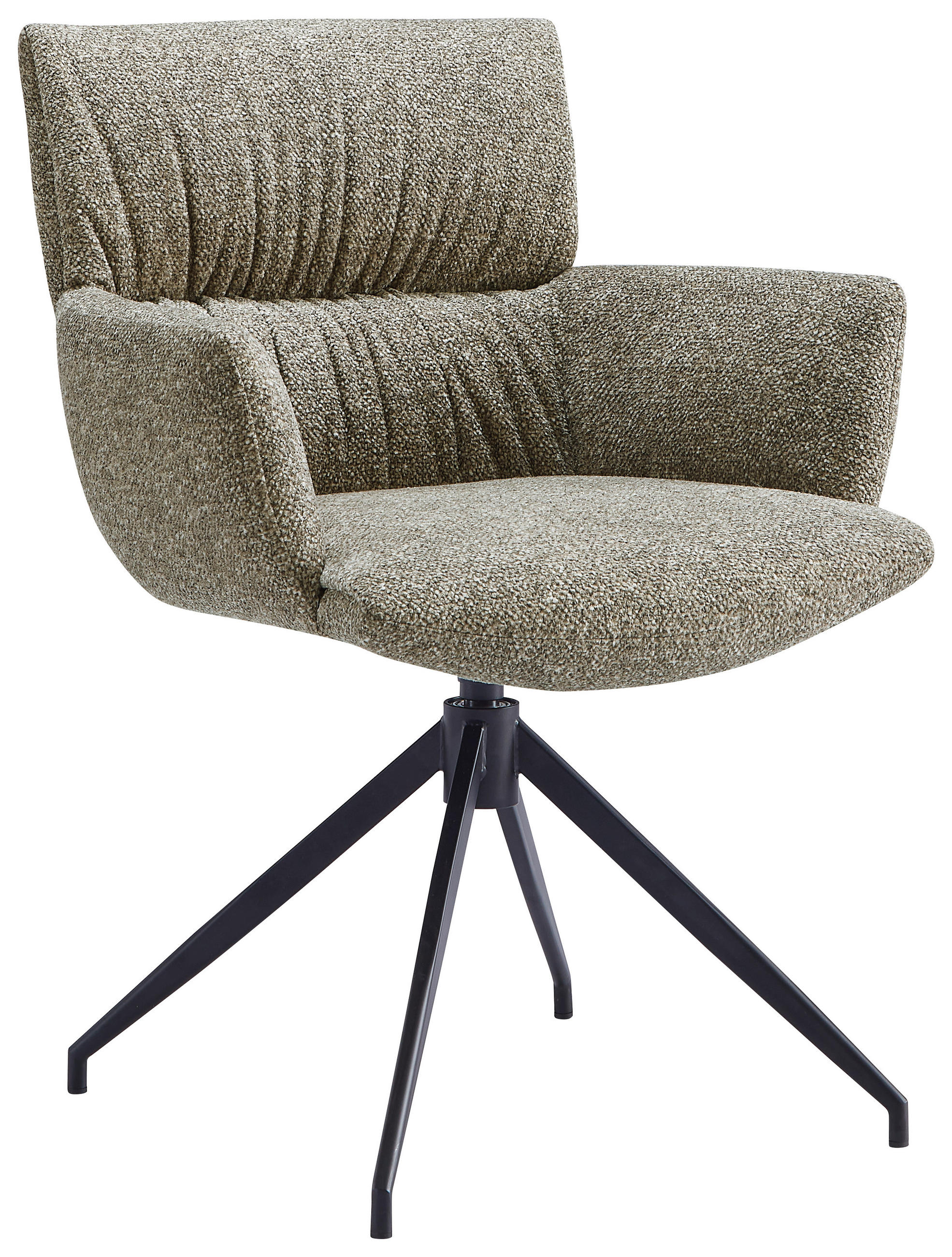 Dieter Knoll ŽIDLE S PODRUČKAMI, železo, vzhled lnu, cappuccino