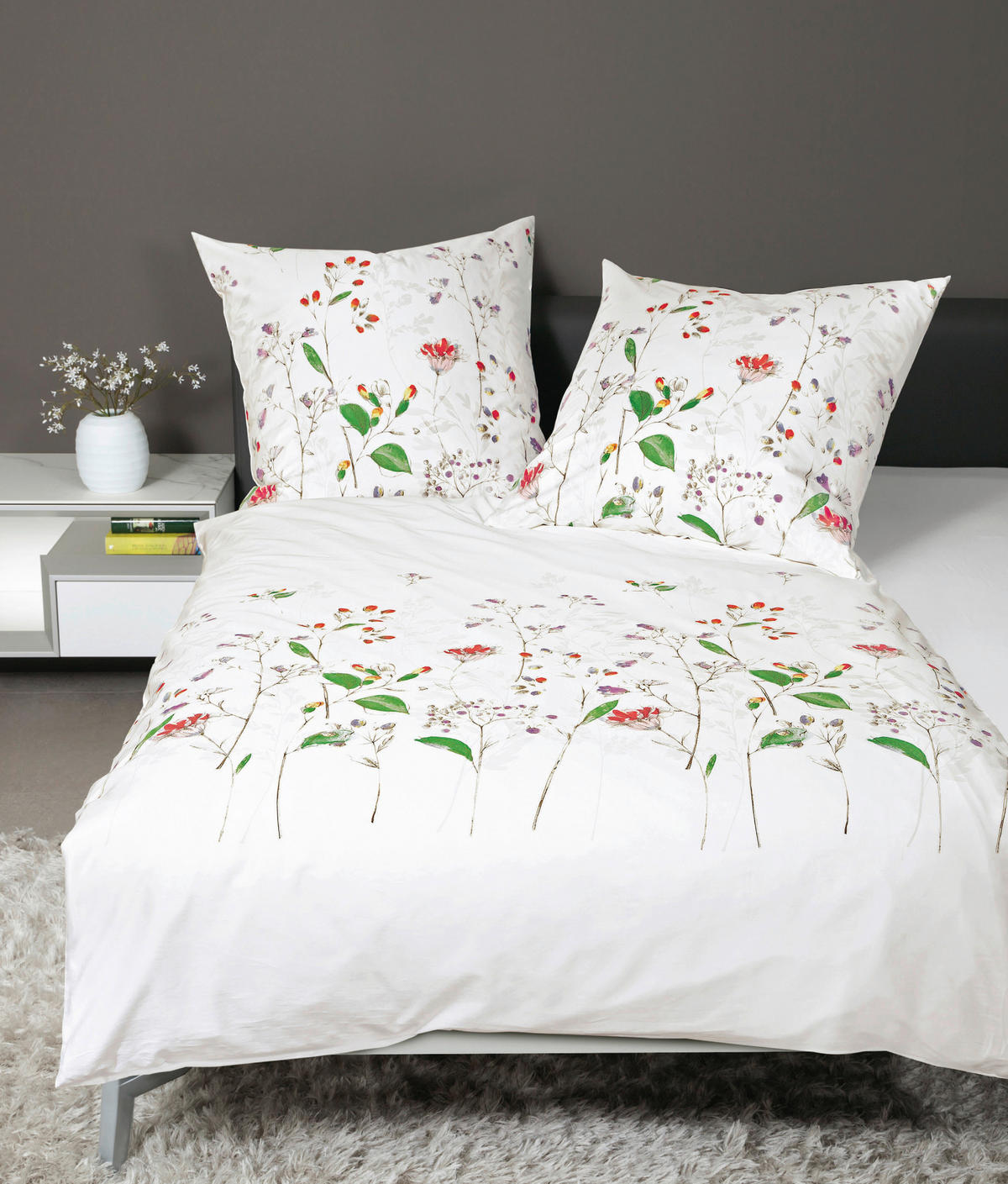 BETTWÄSCHE MOMENTS Makosatin 155/220 cm  - Multicolor, Basics, Textil (155/220cm) - Janine