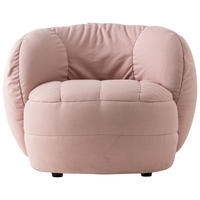 SESSEL Struktur Rosa    - Schwarz/Rosa, Design, Textil (96/76/91cm) - Connubia 