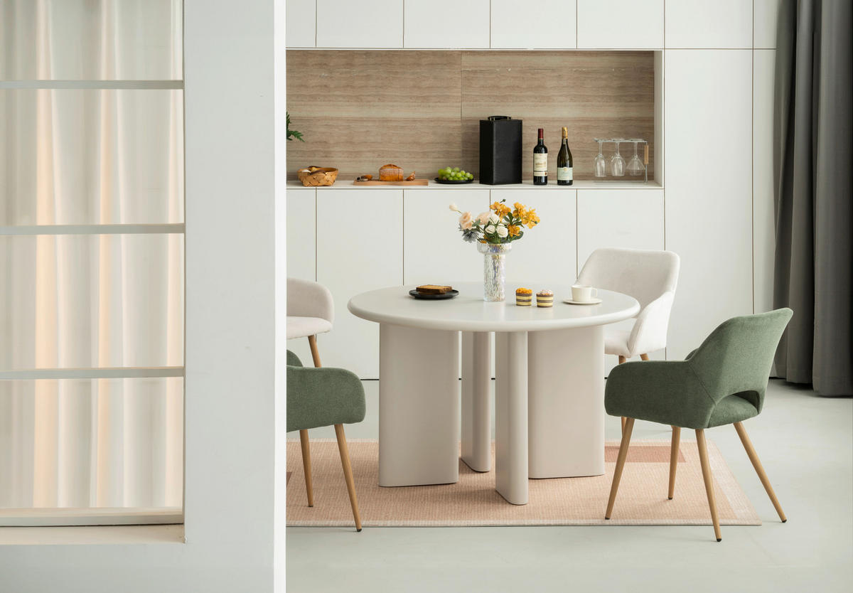 ESSTISCH in Holzwerkstoff  - Beige, MODERN, Holzwerkstoff (120/75/120cm) - MID.YOU