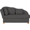 LIEGE in Flachgewebe Anthrazit  - Anthrazit, Lifestyle, Holz/Textil (85/97/180cm) - Novel