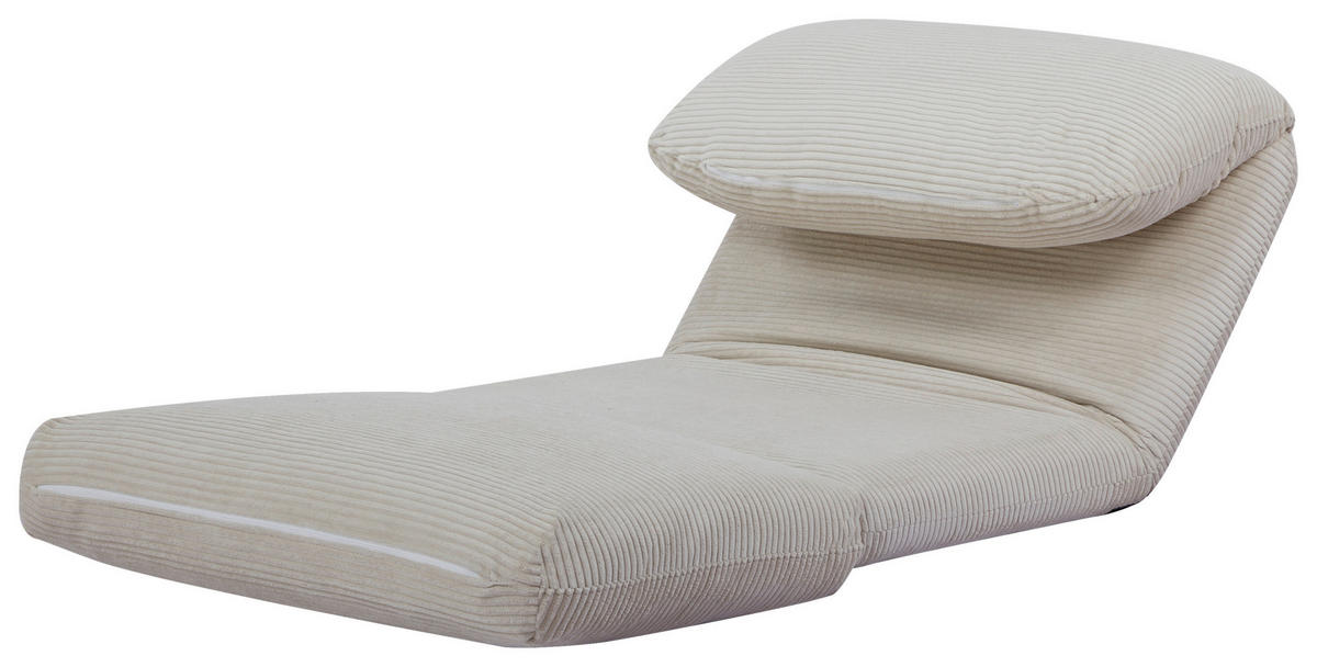 SCHLAFSESSEL in Cord Beige  - Beige, Design, Textil/Metall (82/58/78cm) - Livetastic