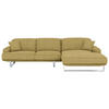 ECKSOFA Lesina Gelb Webstoff  - Gelb, Design, Textil/Metall (304/184cm) - Dieter Knoll