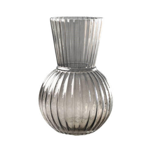 VASE 18 cm  - Grau, LIFESTYLE, Glas (12/18cm) - X-Mas