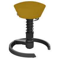 BÜROHOCKER recycel-Polyester Gelb, Schwarz  - Gelb/Schwarz, Basics, Textil/Metall (55/45,66/55cm) - Aeris