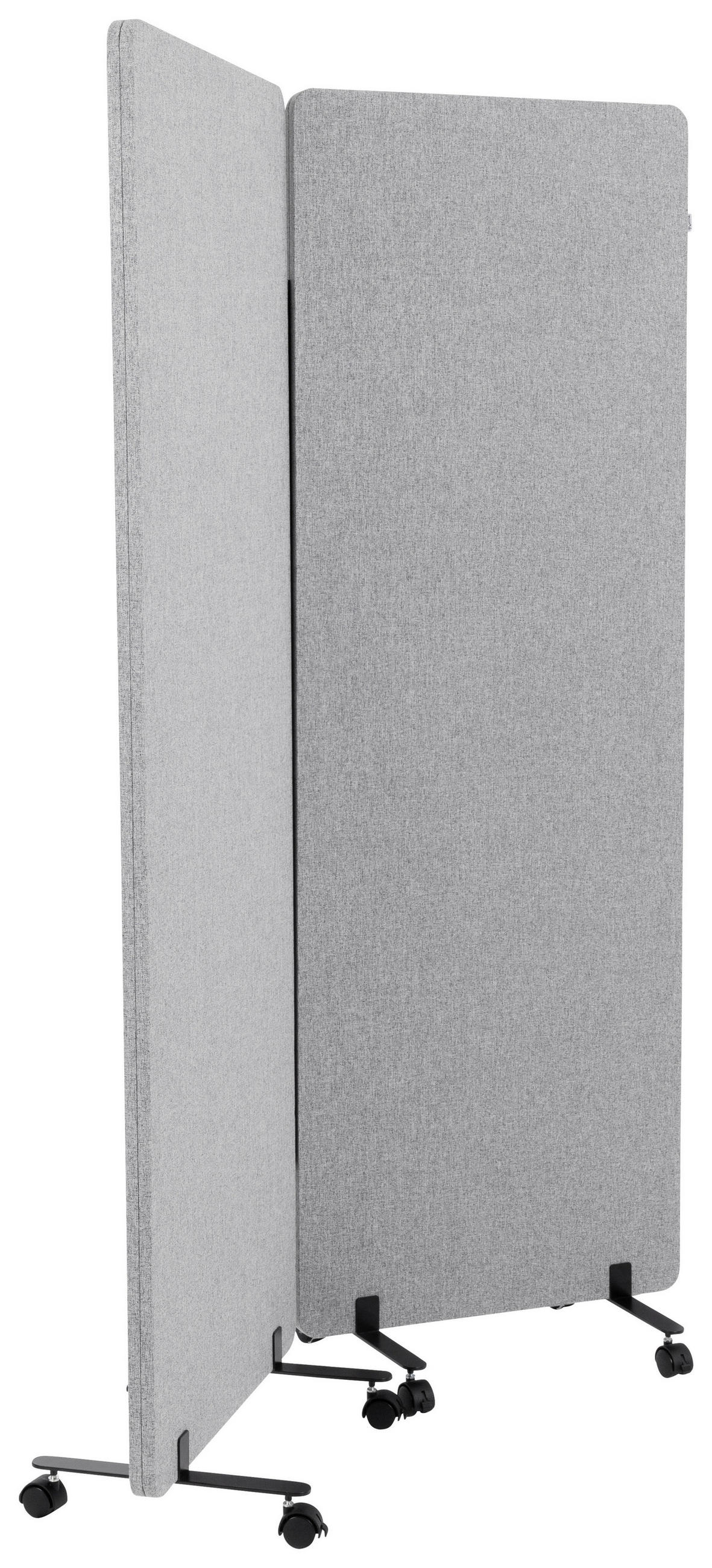 MELLANVÄGG  i metall, plast, textil  ljusgrå  - ljusgrå, Basics, metall/textil (60/177/35cm) - MID.YOU