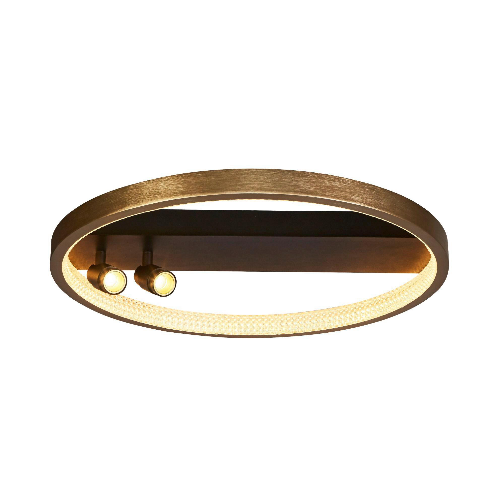 Searchlight Led-Deckenleuchte Grace Schwarz, Gold 50x9x50 cm