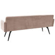 SITZBANK 216/86/68 cm  in Taupe  - Taupe/Schwarz, Design, Textil/Metall (216/86/68cm) - Dieter Knoll