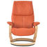 RELAXSESSEL Echtleder - Buchefarben/Orange, Design, Leder/Holz (84/105/86cm) - HIMOLLA