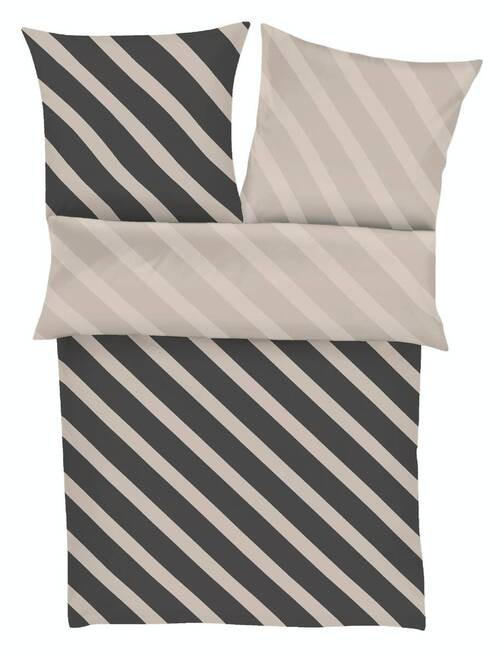OBOUSTRANNÉ POVLEČENÍ, makosatén, šedá, béžová, 140/200 cm - šedá/béžová, Design, textil (140/200cm) - S. Oliver