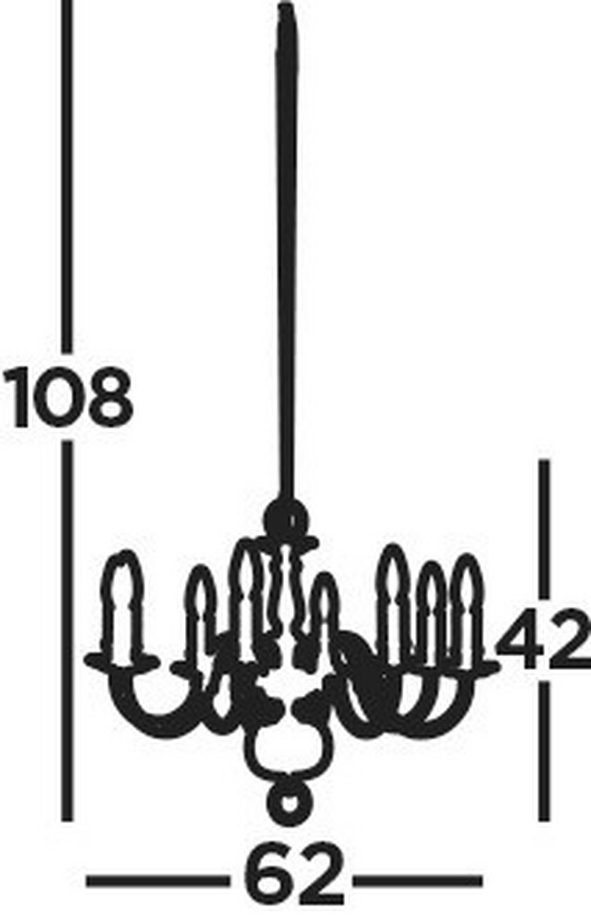 LESTENEC  Flemish      62/108 cm      E14 - barve medenine, Konvencionalno, kovina (62/108cm)