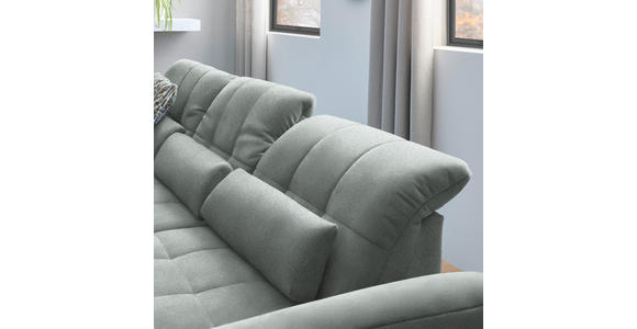 ECKSOFA  in Flachgewebe Mintgrau  204/341 cm  - Mintgrau/Schwarz, Design, Textil/Metall (204/341cm) - Xora