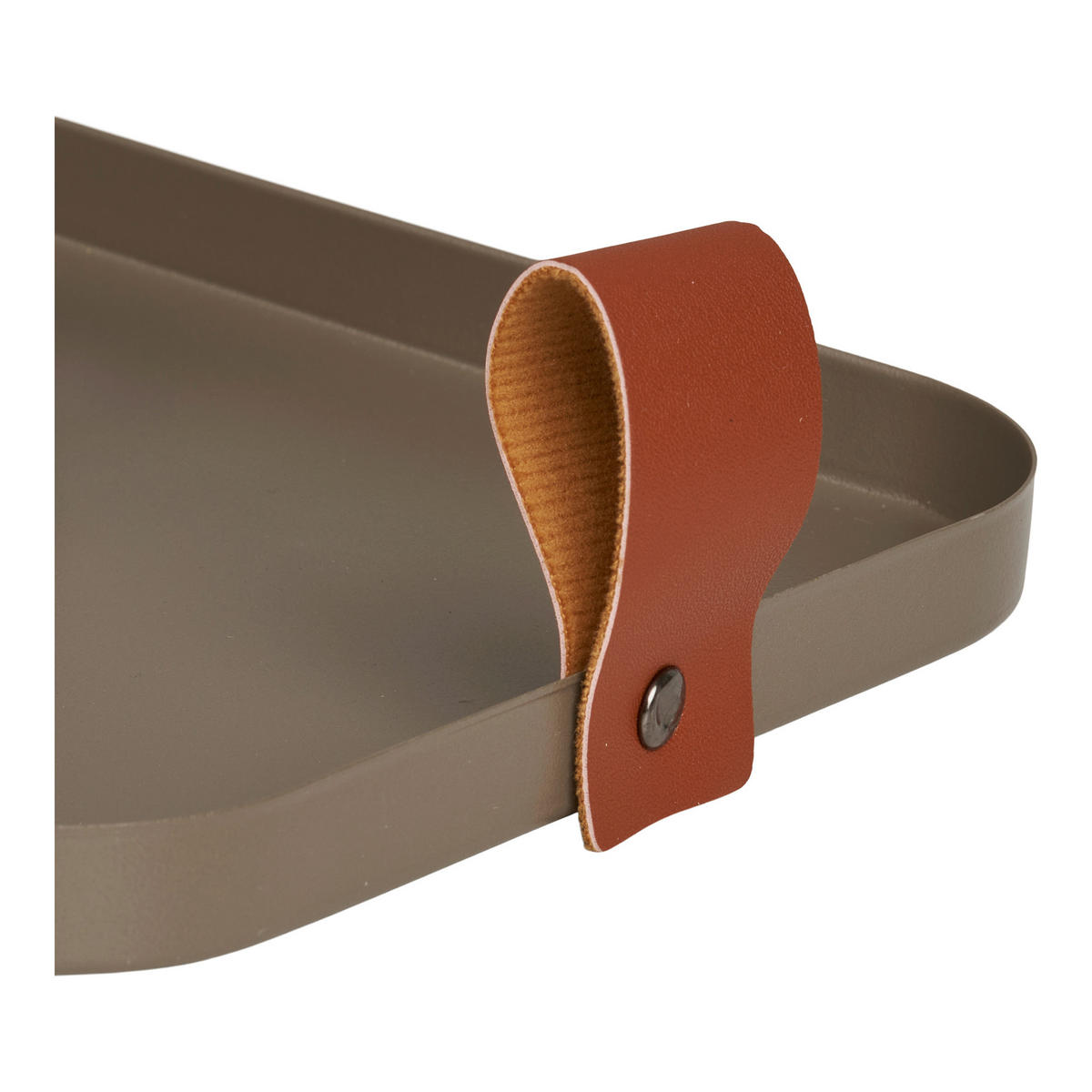 SERVIERTABLETT-SET     - Braun, Basics, Textil/Metall