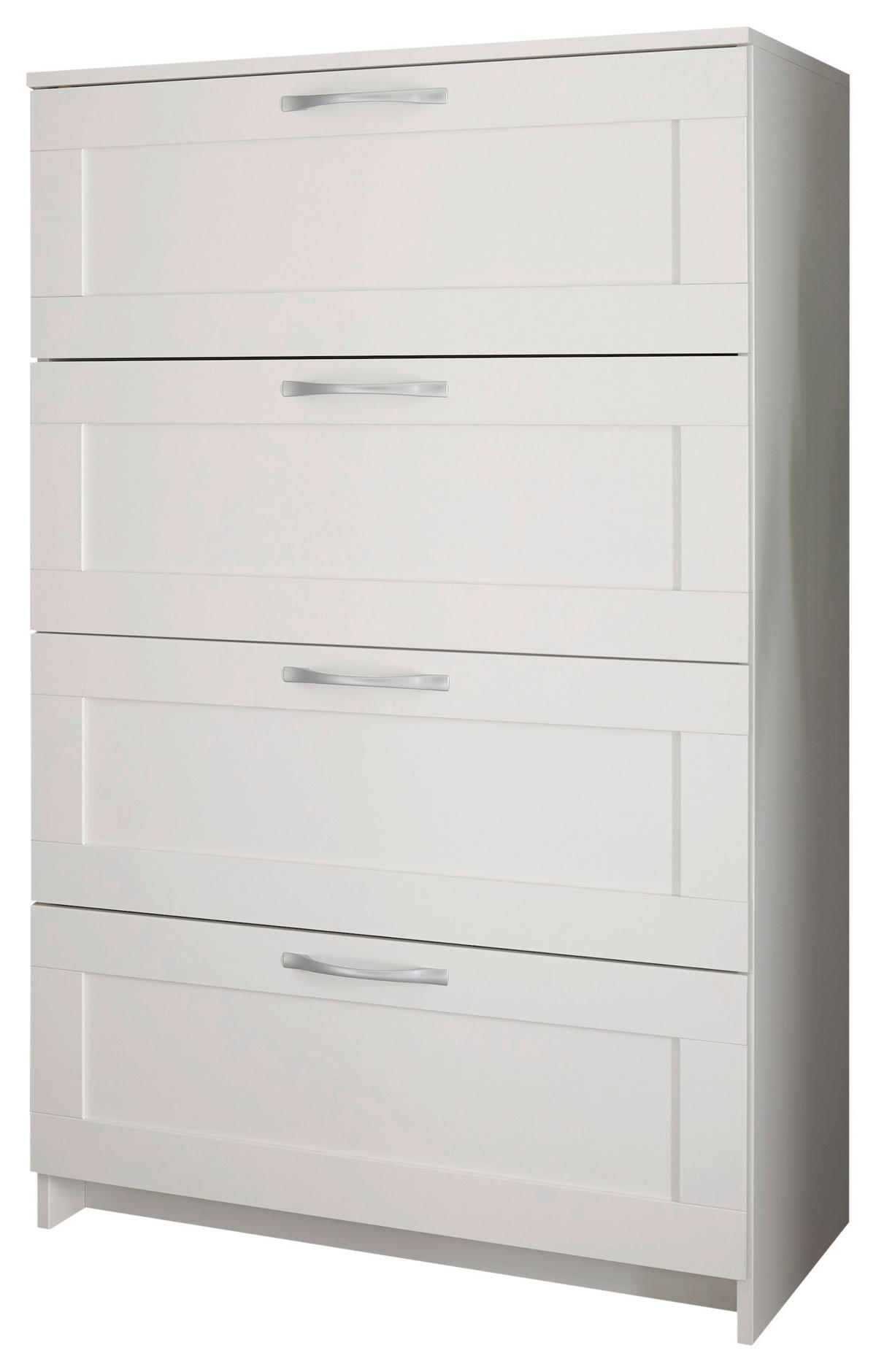 KOMMODE  in 78/124/41 cm  - Alufarben/Weiß, KONVENTIONELL, Holzwerkstoff/Metall (78/124/41cm) - Boxxx