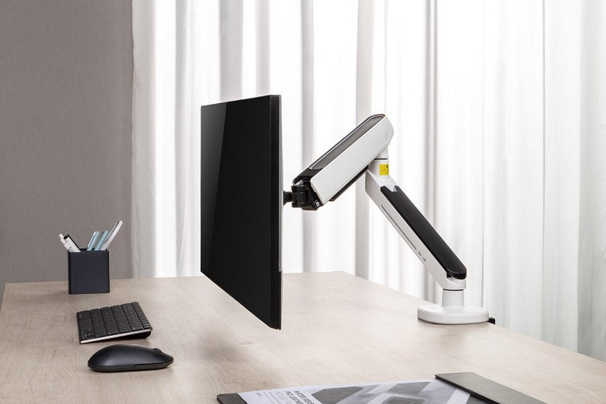 MONITOR-HALTERUNG Metall, Kunststoff Weiß  - Weiß, Design, Kunststoff/Metall (11,7/62,2/57,5cm) - Boxxx