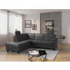 ECKSOFA PALMERA V Anthrazit Mikrofaser  - Wengefarben/Anthrazit, KONVENTIONELL, Holz/Textil (212/236cm) - Sit & More