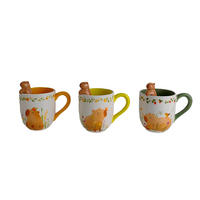 ŠALICA   350 ml   - narančasta/zelena, Trend, keramika (9,2/13,4cm) - Ambia Home