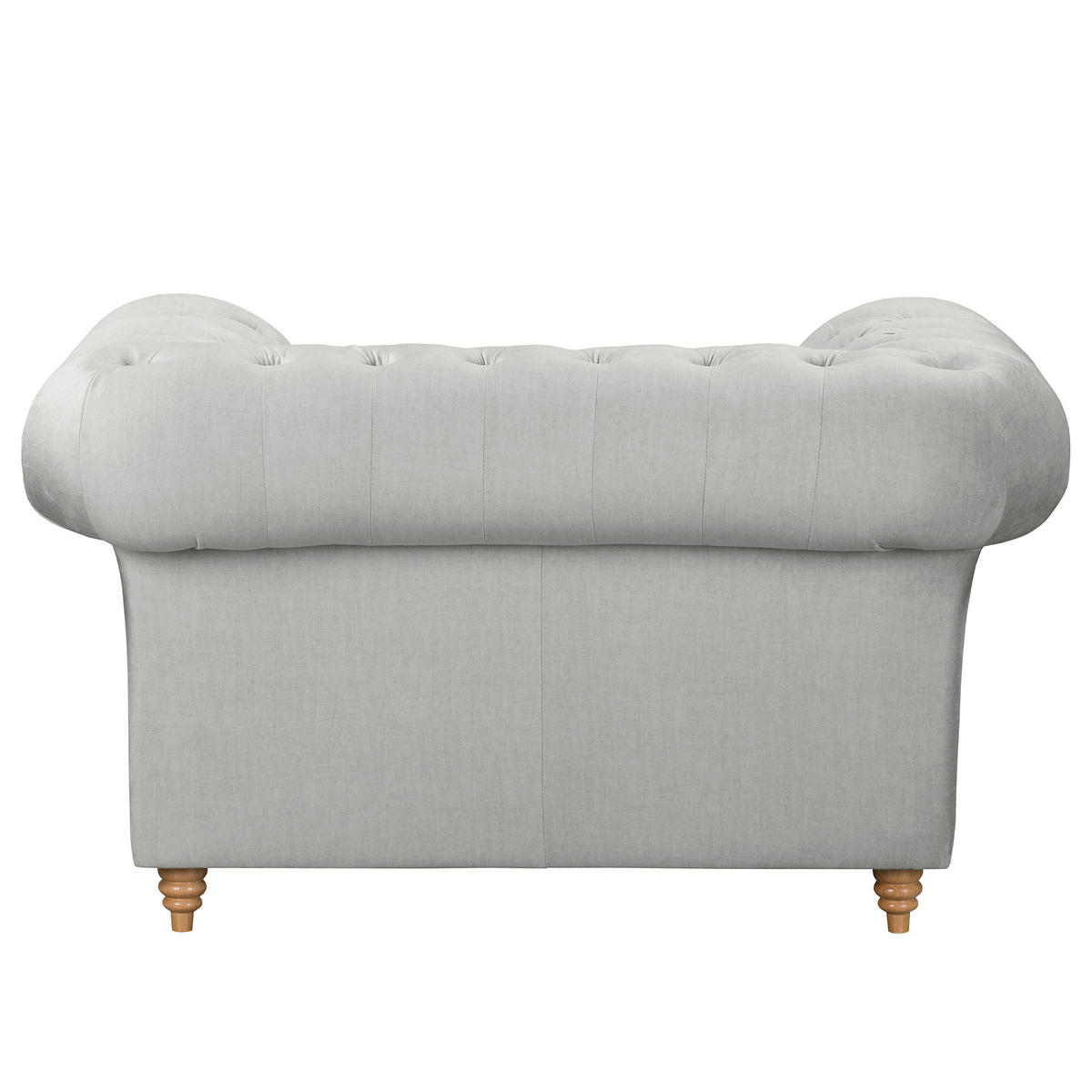 SESSEL Mikrofaser Hellgrau  - Hellgrau, Design, Holz/Textil (128/75/91cm) - P & B
