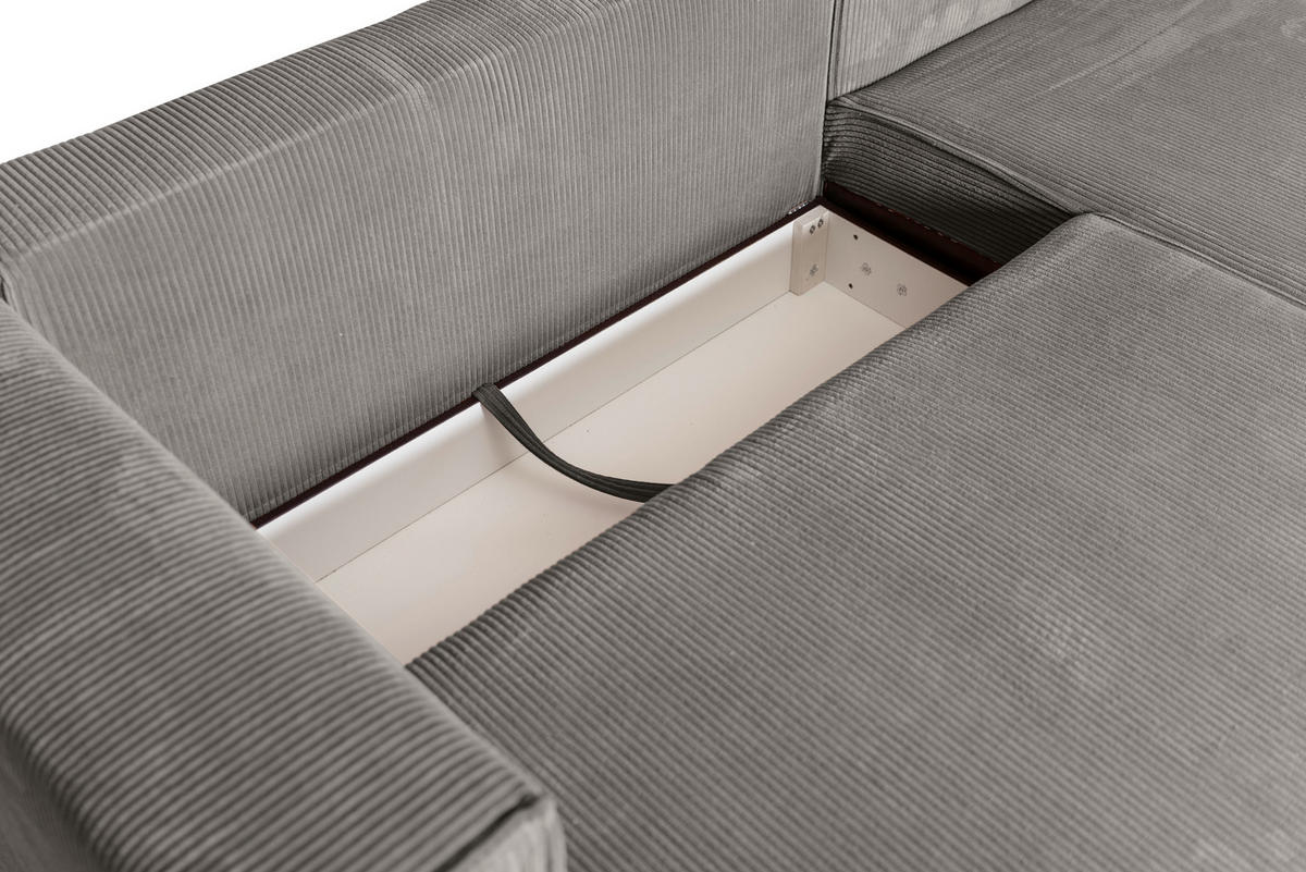 ECKSOFA in Cord Mokka  - Braun/Mokka, KONVENTIONELL, Holz/Textil (230/190cm) - Carryhome