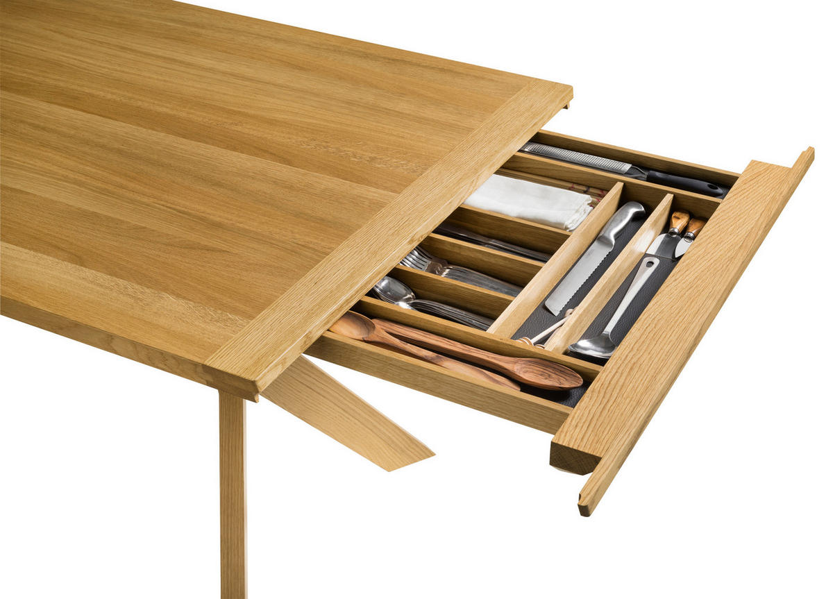 ESSTISCH in Holz 150-210/100/75 cm  - Eichefarben, Design, Holz (150-210/100/75cm) - TEAM 7