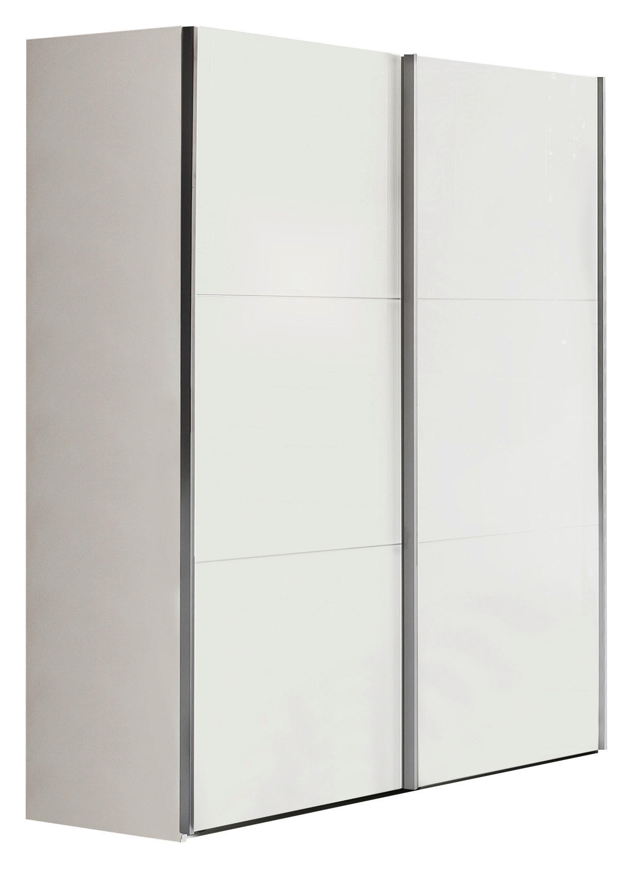 SKRIŇA S POS. DVER. – HOR.VED, biela, 150,8/222,6/63,3 cm - biela, Konventionell, kov/kompozitné drevo (150,8/222,6/63,3cm) - Xora