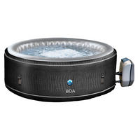 WHIRLPOOL 195/70 cm  - Schwarz/Grau, Basics, Kunststoff/Metall (195/70cm)