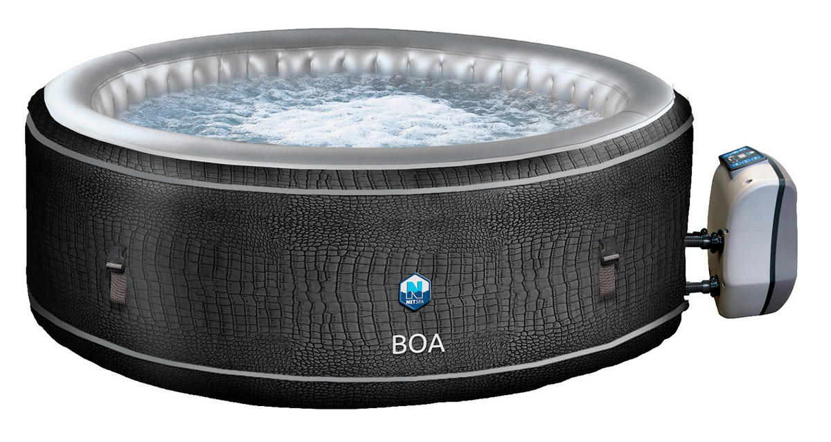 WHIRLPOOL 195/70 cm  - Schwarz/Grau, Basics, Kunststoff/Metall (195/70cm)