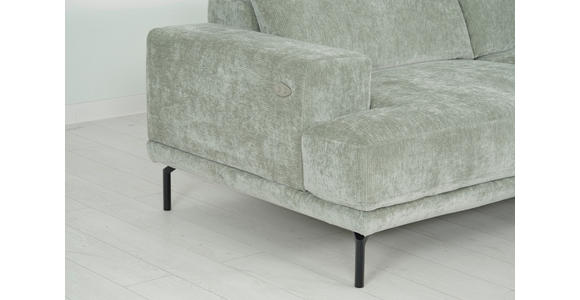 ECKSOFA  in Chenille Mintgrün  307/243 cm  - Schwarz/Mintgrün, Design, Textil/Metall (307/243cm) - Xora