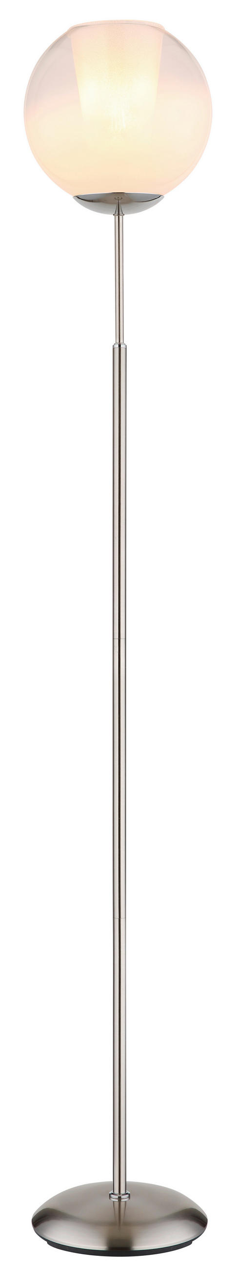 STEHLEUCHTE - Klar/Chromfarben, Basics, Glas/Kunststoff (25/154,5cm) - Globo