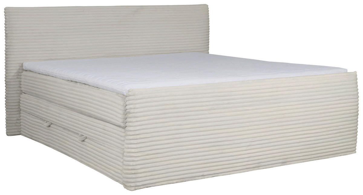 BOXSPRINGBETT 180/200 cm  in Beige  - Beige, MODERN, Textil (180/200cm) - MID.YOU