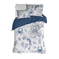 ÁGYNEMŰHUZAT-GARNITÚRA  - kék/fehér, Basics, textil (35cm)