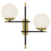WANDLEUCHTE - Weiss/Goldfarben, Trend, Glas/Metall (17,5/42/44cm) - MAYTONI